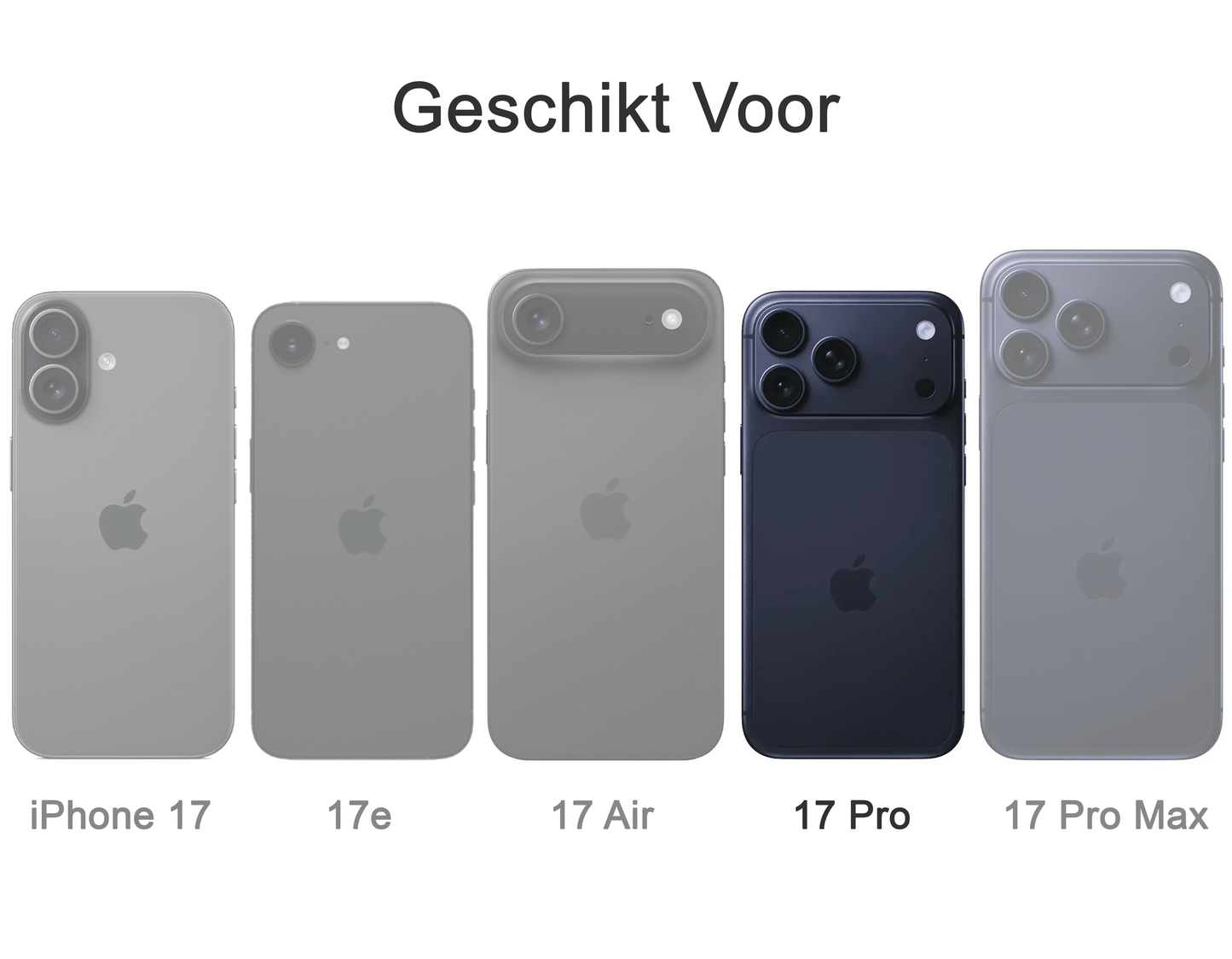 Natural Leather Wallet Book Case Geschikt voor iPhone 17 Pro Max – 3 Pashouders