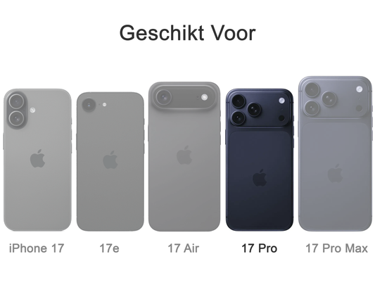 Natural Leather Wallet Book Case Geschikt voor iPhone 17 Pro Max – 3 Pashouders